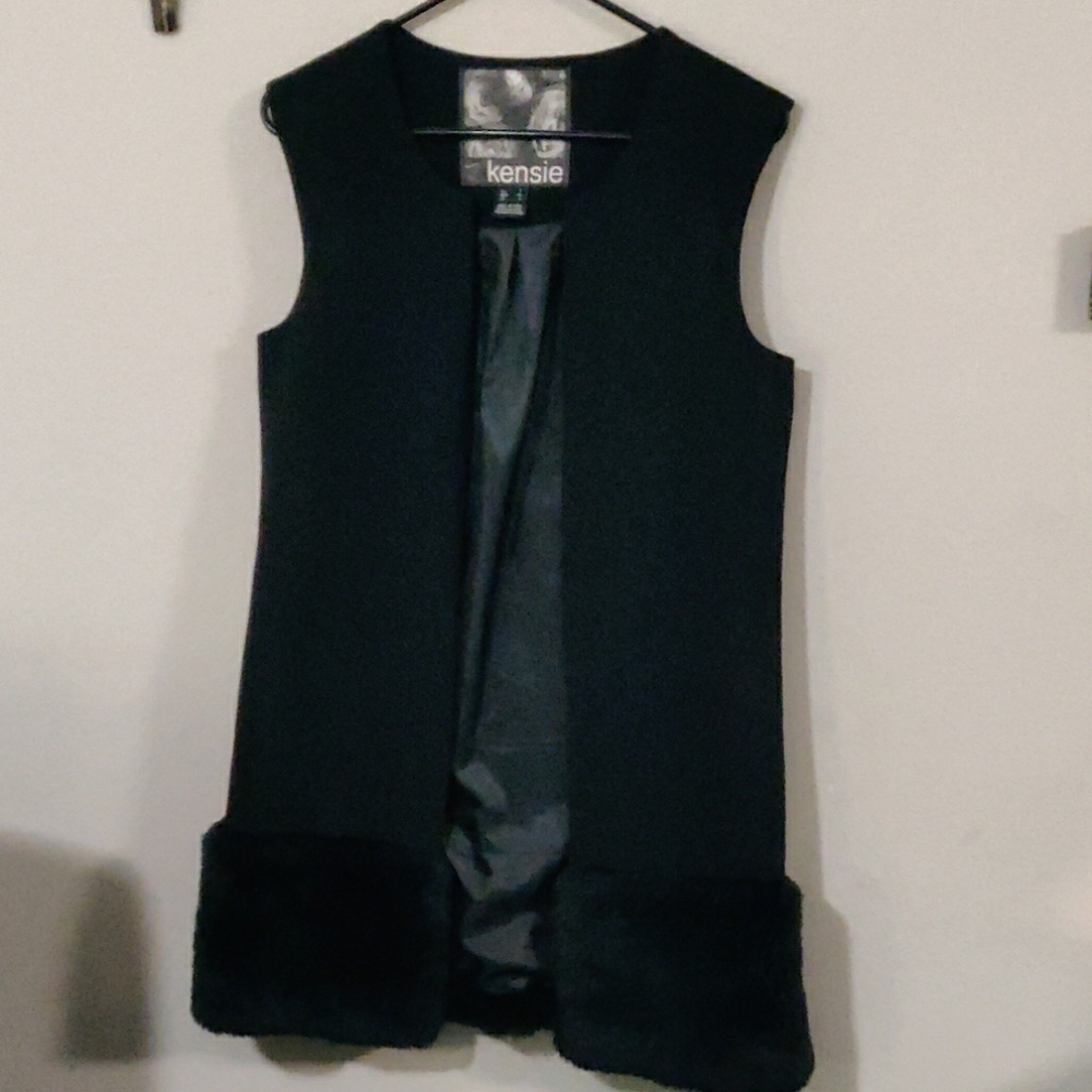 Kensie Open Front Midi Vest